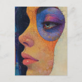 Carte Postale Visage de femme abstrait (Devant)