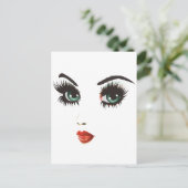 Carte Postale Visage de femme beauté (Debout devant)