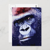 Carte Postale Visage de Gorilla (Devant / Derrière)