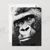 Carte Postale Visage de Gorilla (Devant / Derrière)