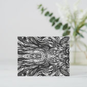 Carte Postale Visage de hibou noir sur le corps (Debout devant)