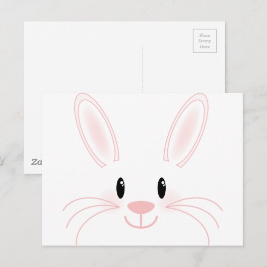 Carte Postale Visage de lapin (Devant / Derrière)