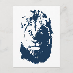 Carte Postale Visage de lion