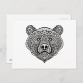 Carte Postale Visage de l'ours inspiré (Devant / Derrière)