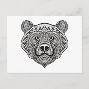 Carte Postale Visage de l'ours inspiré