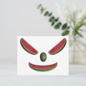 Carte Postale Visage de pastèque souriant (Debout devant)