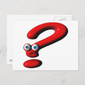 Carte Postale Visage de point d'interrogation (Devant / Derrière)