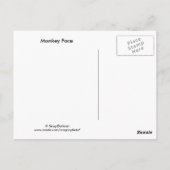 Carte Postale Visage de singe (Dos)