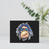 Carte Postale visage de singe complètement dément (Debout devant)