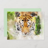 carte postale visage de tigre (Devant / Derrière)