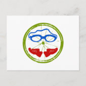 Carte Postale Visage de triathlon (Devant)