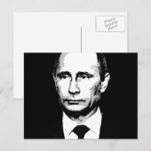 Carte Postale Visage de Vladimir Poutine (Devant / Derrière)