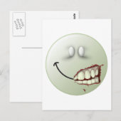 Carte Postale Visage de Zombie (Devant / Derrière)