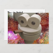 Carte Postale Visage des toilettes souriantes (Devant / Derrière)