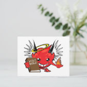 Carte Postale visage diable / ange (Debout devant)