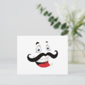 Carte Postale Visage drôle avec Moustache (Debout devant)