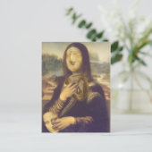 Carte Postale Visage drôle de Mona Lisa (Debout devant)