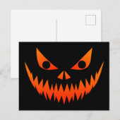 Carte Postale Visage effrayant d'Halloween (Devant / Derrière)
