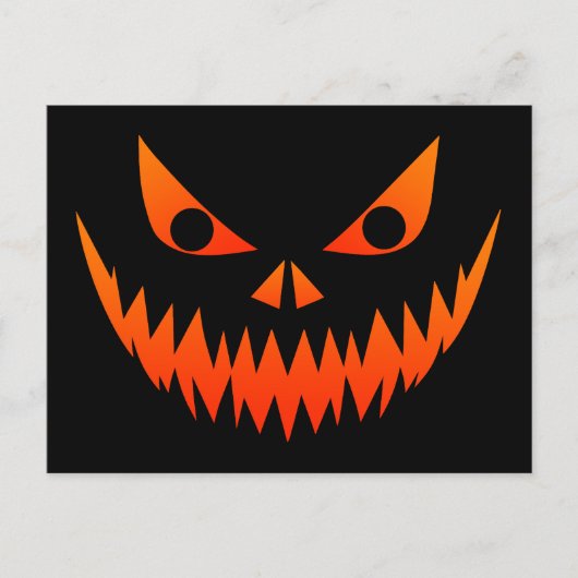 Carte Postale Visage effrayant d'Halloween (Devant)