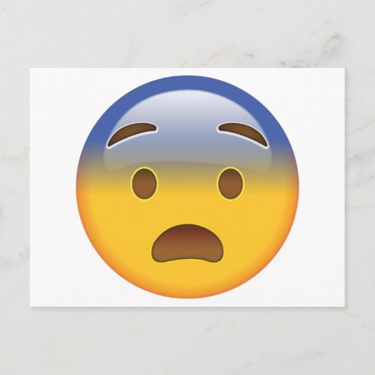 Carte Postale Visage effrayant - Emoji (Devant)