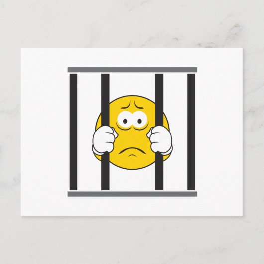 Carte Postale Visage en prison (Devant)
