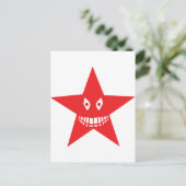 Carte Postale visage étoile rouge (Debout devant)