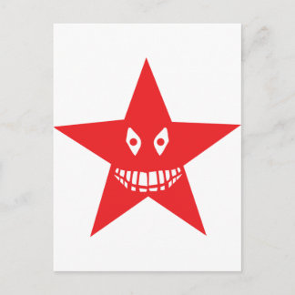Carte Postale visage étoile rouge