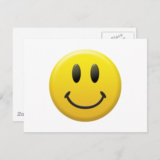 Carte Postale Visage heureux (Devant / Derrière)