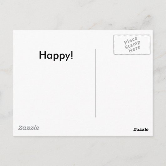 Carte Postale Visage heureux (Dos)