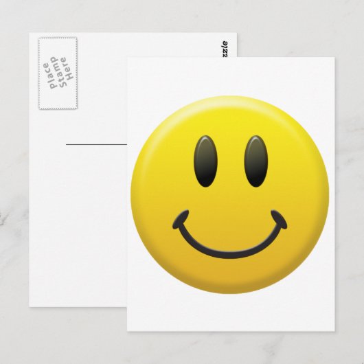 Carte Postale Visage heureux (Devant / Derrière)