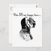 Carte Postale Visage heureux de Setter anglais (Devant / Derrière)