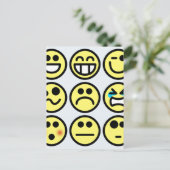 Carte Postale visage heureux émoticône (Debout devant)