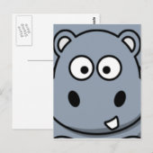 Carte Postale Visage hippo (Devant / Derrière)