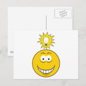 Carte Postale Visage Idée Brillante (Devant / Derrière)