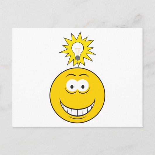 Carte Postale Visage Idée Brillante (Devant)