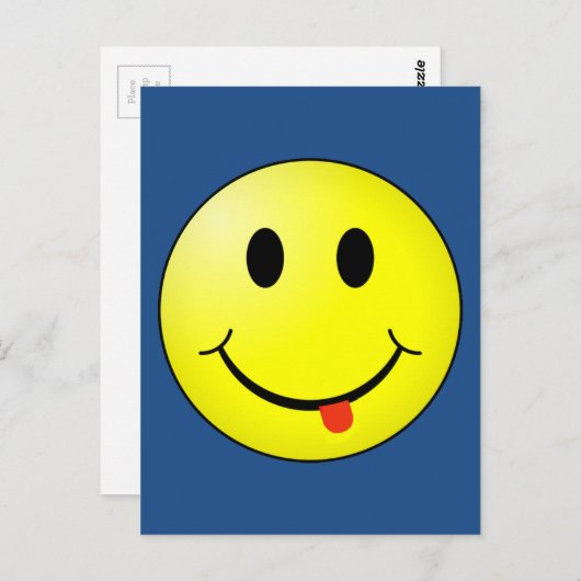 Carte Postale Visage idiot (Devant / Derrière)