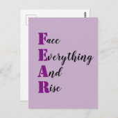 Carte Postale Visage inspirant Tout et augmenter la peur (Devant / Derrière)