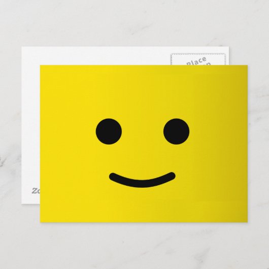 Carte Postale Visage Jaune (Devant / Derrière)