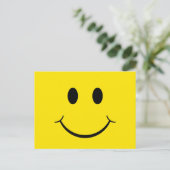 Carte Postale Visage Jaune Jaune Classique des années 70 (Debout devant)