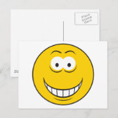 Carte Postale Visage Jaune Souriant (Devant / Derrière)