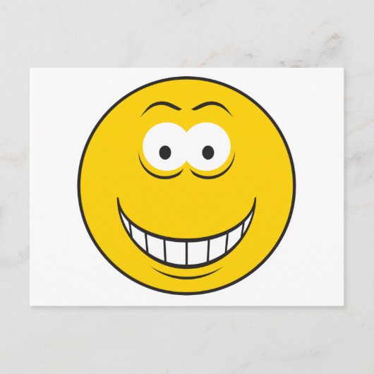 Carte Postale Visage Jaune Souriant (Devant)