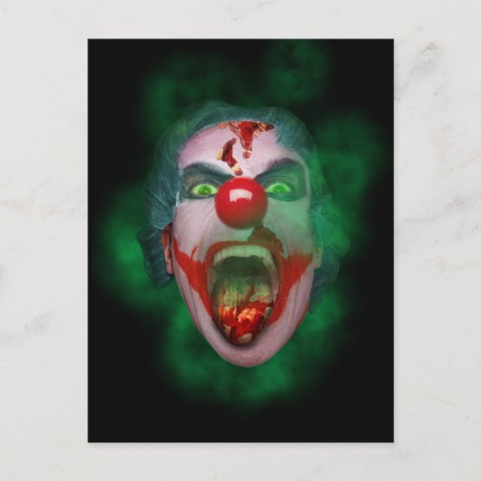 Carte Postale Visage mauvais de clown de joker (Devant)