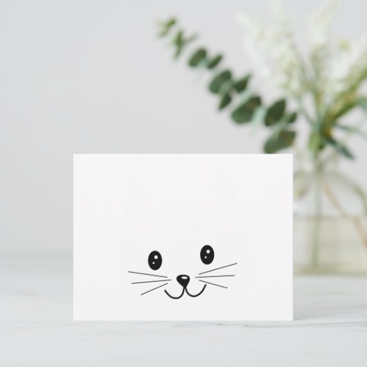 Carte Postale Visage mignon de chat (Debout devant)