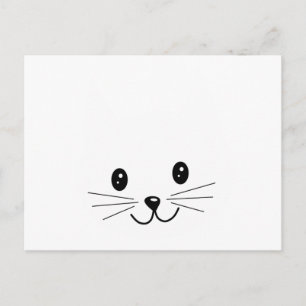 Carte Postale Visage mignon de chat