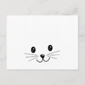 Carte Postale Visage mignon de chat (Devant)