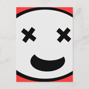 Carte Postale Visage ovale Silencieux X Yeux