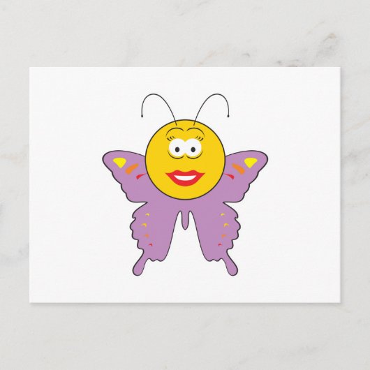 Carte Postale Visage papillon (Devant)