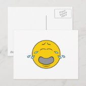 Carte Postale Visage Pleurnicheur Criant (Devant / Derrière)