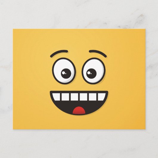Carte Postale Visage souriant avec bouche ouverte (Devant)