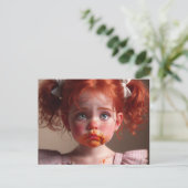 Carte Postale Visage spaghetti (Debout devant)